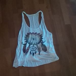 White low neck tank top, juniors